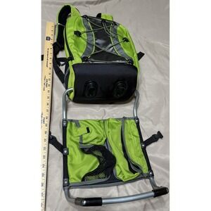 Fisher Price Active Gear Childs Camping Backpack W/Seat Hiking Camping Blk/Green